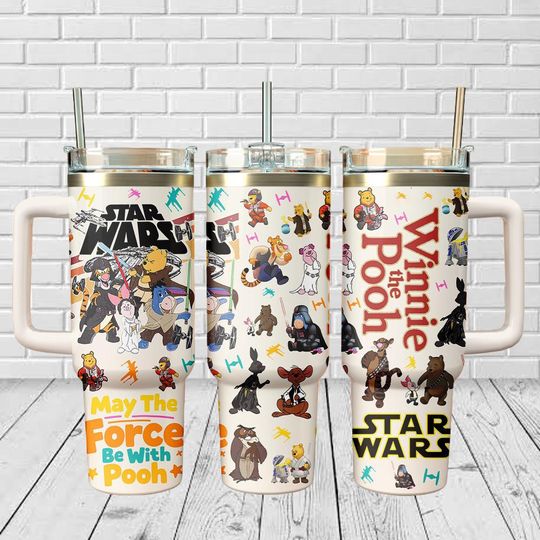 Discover Winnie The Pooh 40oz Tumbler, Pooh and Friends Tumbler Cup, Star Wars Movie Insulated Tumbler, Pooh Lover Gift