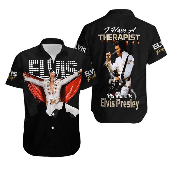 Elvis Presley Button Shirt, Elvis The King Of Rock Roll T-Shirt, Elvis Tour 2025 Hawaii Shirt, Summer Women T-Shirt, Elvis Presley Gift