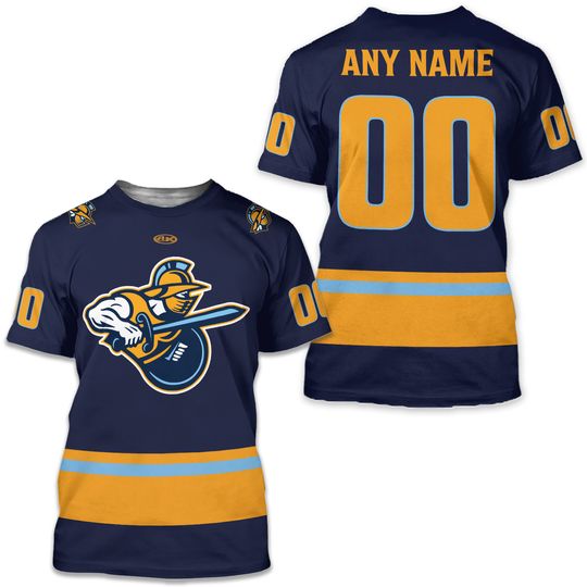 Atlanta Gladiatosrs Personalized 2025-26 Navy Design 3D Hockey