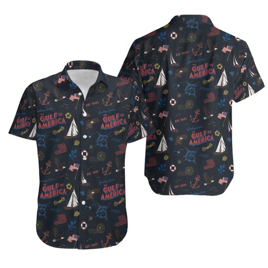 The Gulf Of America Hawaii Shirt 3D Summer Beach Shirt Set For Men and Women