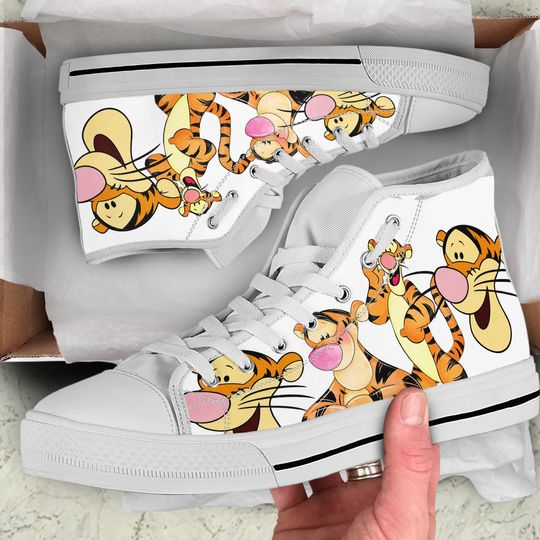 Tigger  high tops, Tigger sneakers, Disney's Tigger shoes