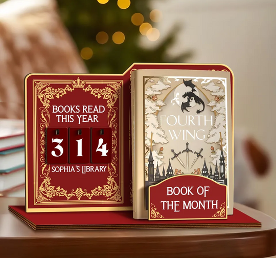 Explore Custom Shape Wood Tracker Sign With Book Holders