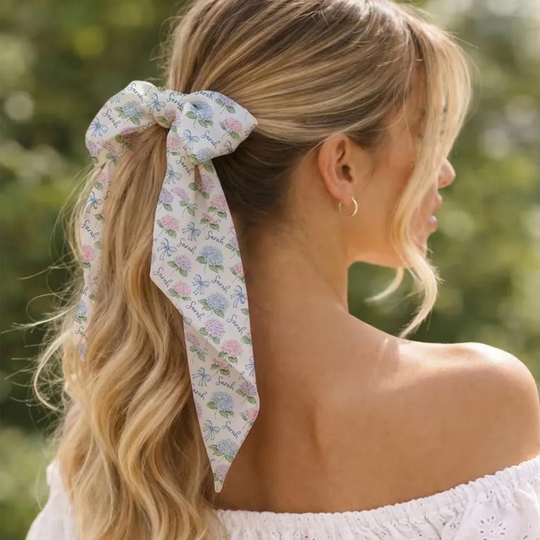 Explore All-over Print Satin Hair Scarves