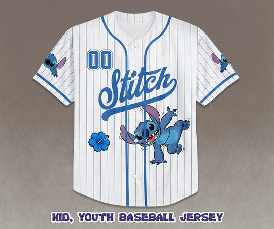 Discover Personalized Disney Stitch Baseball Jersey, Custom Disney Lilo and Stitch Angel Baseball, Disneyland Baseball Team, Magic Kingdom Tee