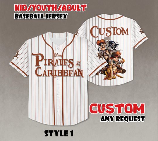 Discover Custom Pirates of The Caribbean Disney Baseball Jersey