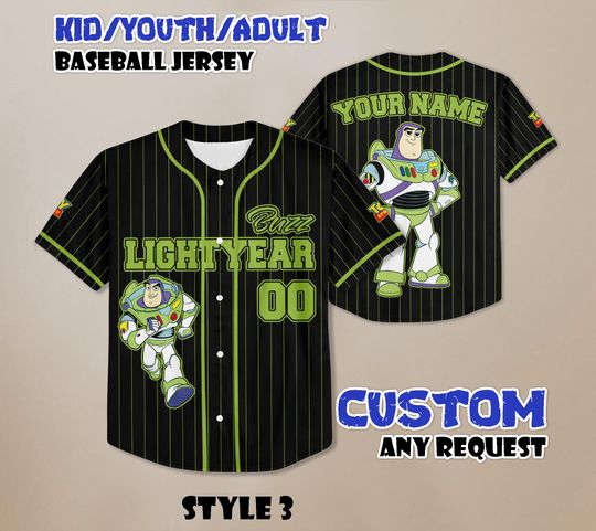 Discover Personalized Buzz Lightyear Baseball Jersey, Custom Toy Story Family Outfit