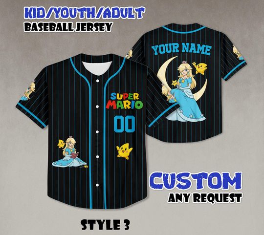 Discover Custom Princess Rosalina Baseball Jersey, Super Mario Shirt