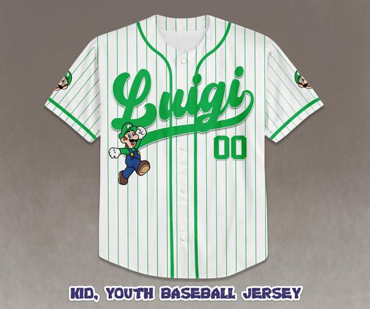 Discover Custom Super Mario Luigi Baseball Jersey, Disneyland Trip Shirt