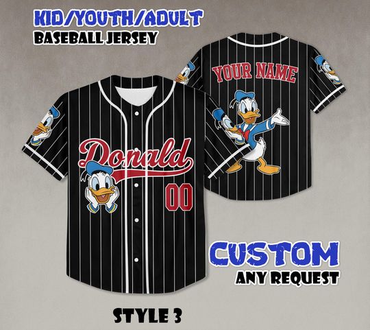 Discover Custom Disney Donald Duck Baseball Jersey, Disneyland Matching Outfit