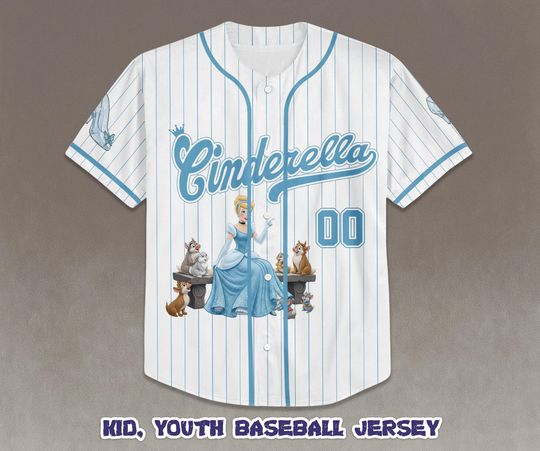 Discover Custom Cinde Princess Baseball Jersey, Disney Princess Jersey Shirt, Magic Kingdom Baseball Shirt, Disney Matching Trip Outfit