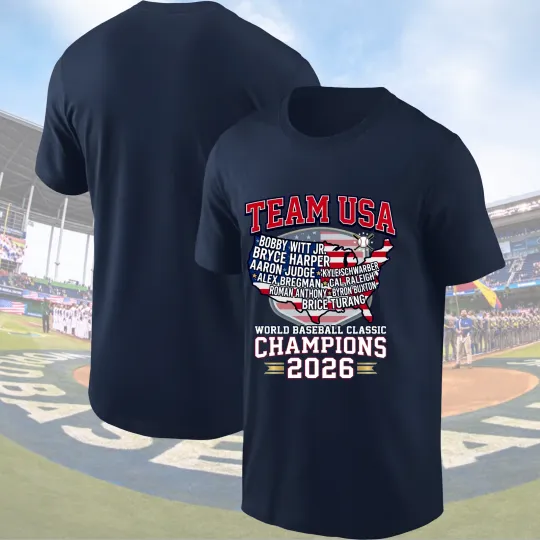 Discover USA Team Baseball 2026 World Baseball Classic Champions Shirt