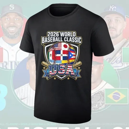 Discover USA Baseball Team 2026 World Baseball Classic Graphic Fan Gear Tee