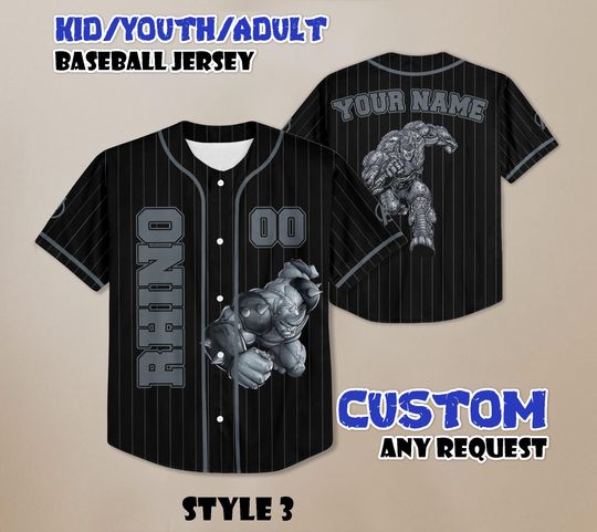Discover Custom Rhino Baseball Jersey, Disney Marvel Baseball Team Outfit