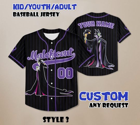 Discover Custom Maleficent Baseball Jersey, Sleeping Beauty Maleficent Dragon Outfit