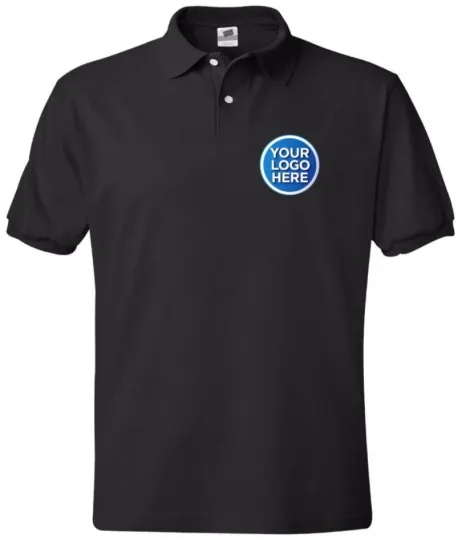 Discover Custom Logo Print Polo Shirt Unisex Gildan Tee