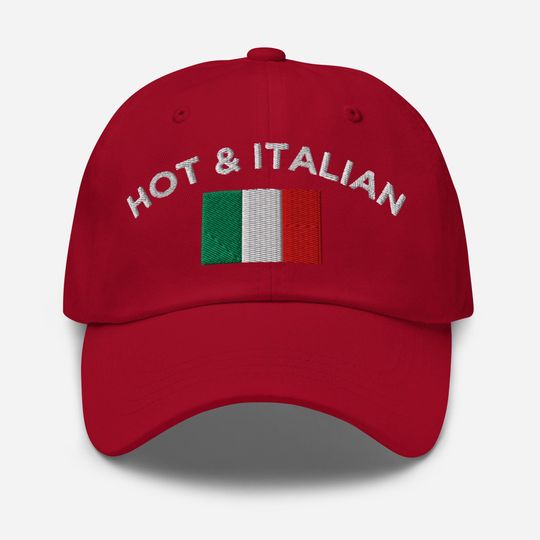 Discover Hot and Italian Embroidered Dad Hat: Heritage Baseball Cap