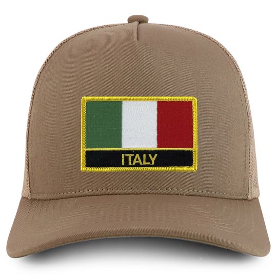 Discover Stitchfy  Italy Flag Embroidered Patch 5 Panel Pro Style Mesh Back Cap  (SF- FPR117-NIS-GNV-008M)