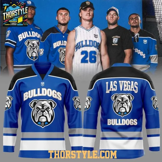 Discover Personalize Canterbury-Bankstown Bulldogs 2026 Vegas Hockey Shirt Men's Fan Gear