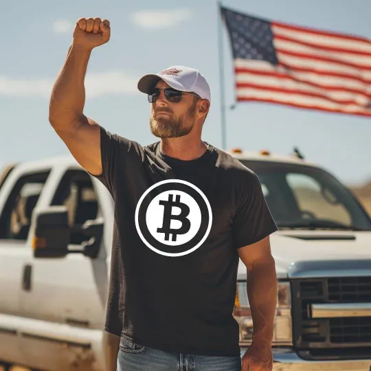 Discover Bitcoin Logo Cryptocurrency T-Shirt, Print DTF Tee