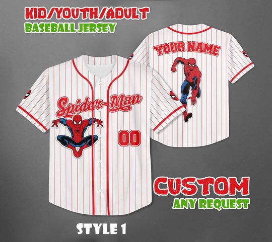 Discover Custom Amazing Spider-Man Baseball Jersey, Disney Marvel Baseball Team Outfit