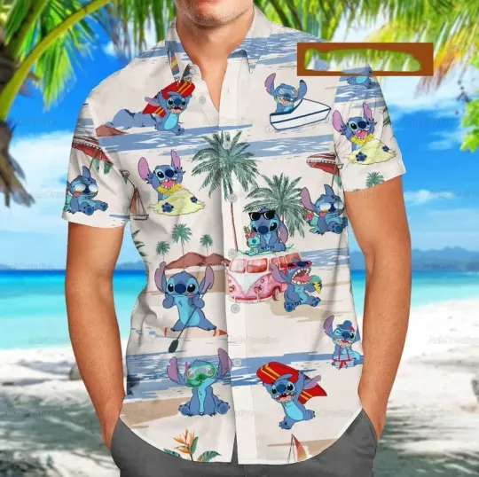 Discover Disney Stitch Hawaiian  Lilo And Stitch Beach Hawaiian Shirt5