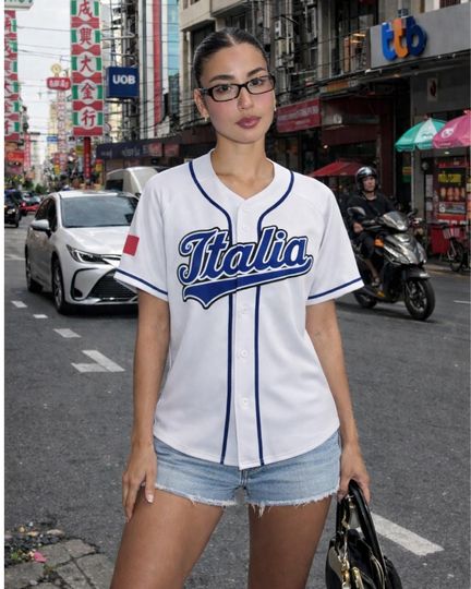 Discover Italia Baseball Jersey, Custom Name Number White Royal Shirt, Custom Name Number, 2026 World Baseball Shirt