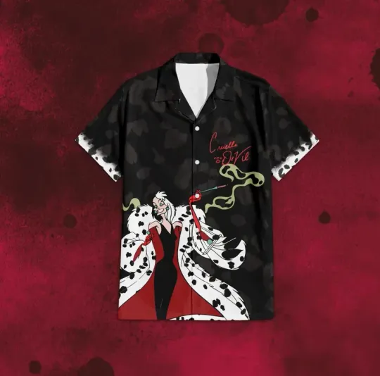 Discover Disney Cruella De Vil Villains Hawaiian  Shirt5