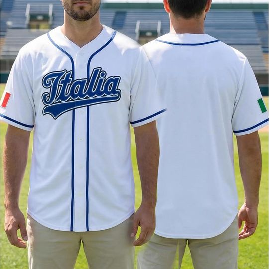 Discover Italy Baseball Jersey White 2026 World Baseball Classic Stitched Shirt Men/Youth Size
