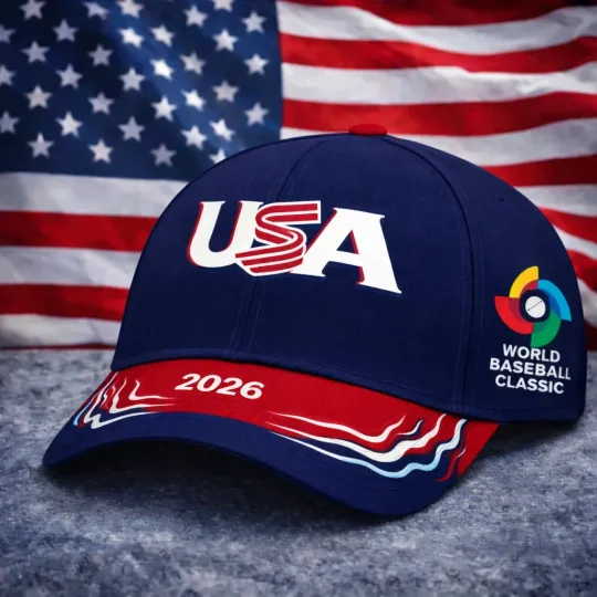 Discover World Baseball Classic USA Team Classic Cap - Print Hat, One Size