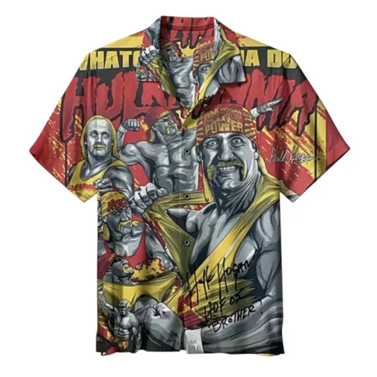 Discover Hulkamania Hulk Hogan Wrestling Entertainment Universal Hawaiian Shirt Style