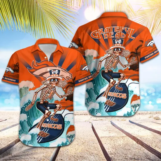 Discover football Denver Broncos - Grateful Dead Hawaiian Shirt