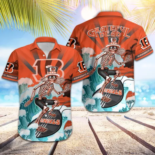 Discover football Cincinnati Bengals - Grateful Dead Hawaiian Shirt