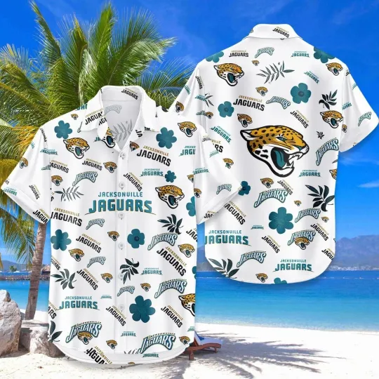 Discover Jacksonville Football Team Jaguarss Hawaiian Button Down Shirt Unisex