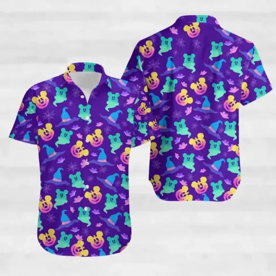 Discover Disney Halloween Mickey  Summer Beach Hawaiian Shirt4