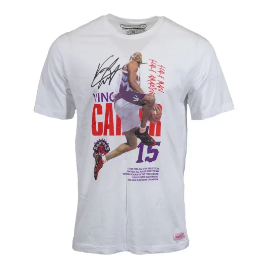 Discover Men's Toronto Raptors Vince Carter 360 White T-Shirt