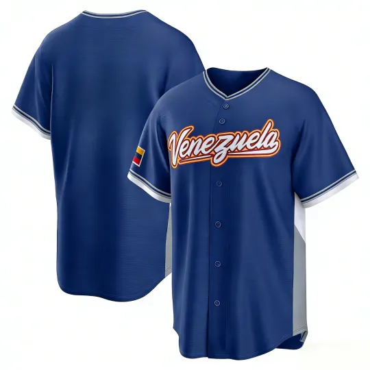 Discover Man's Venezuela Baseball Royal Blank 2026 World Baseball Classic  Jersey