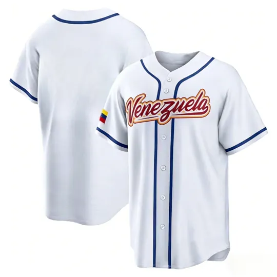 Discover Man's Venezuela Baseball White Blank 2026 World Baseball Classic  Jersey