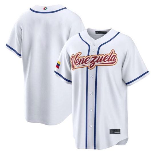 Discover Venezuela White Baseball Jersey,2026 World Baseball Classic,Limited PRINTED Jersey Man/Youth size