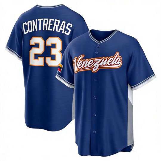 Discover William Contreras Jersey,Venezuela 2026 World Baseball Classic,Royal Limited PRINTED Shirt Custom Jersey Man/Youth size