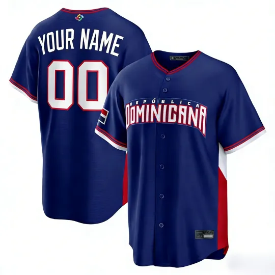 Customized Dominican Republic Baseball Navy 2026 World Men's Baseball Jersey