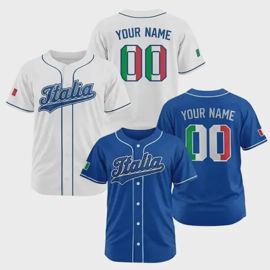 Discover Custom Italy Baseball 2026 World Baseball Classic Jersey For Kid Youth Adult