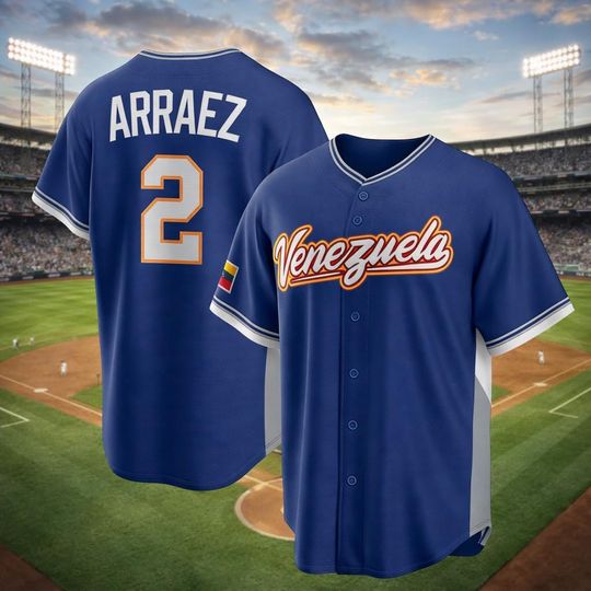 Discover Custom Name Luis Arraez Jersey,Venezuela 2026 World Baseball Classic,Royal Limited Stitched Shirt Custom Jersey Man/Youth size
