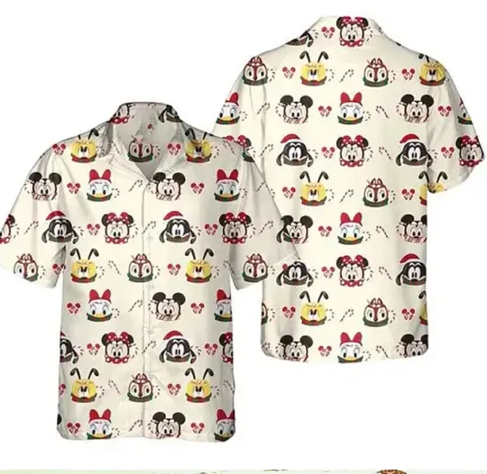 Discover Disney Mickey Mouse Friends Magic Tropical Summer Tropical Beach Aloha Shirt