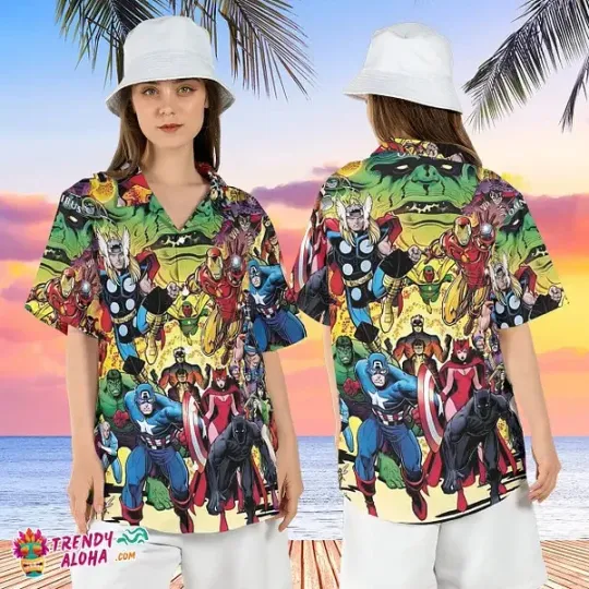 Discover Disney Avengers Superheroes Theme Hawaiian Shirt Exclusive Design
