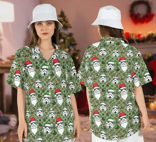 Discover Disney Stormtrooper Reindeer Santa Star Wars Hawaiian Shirt