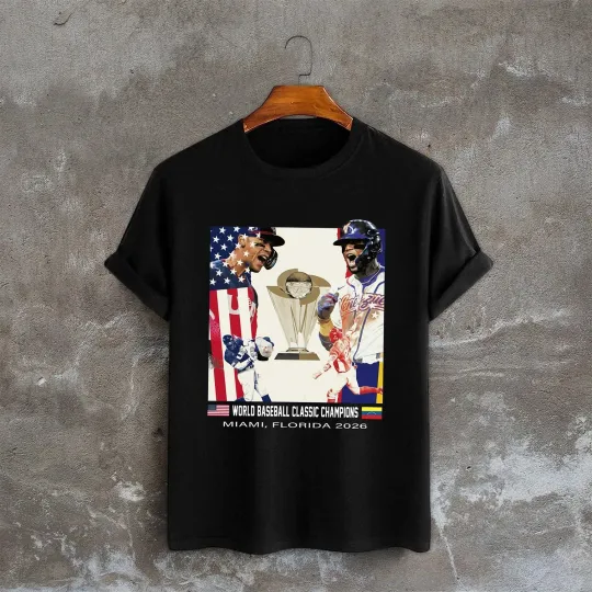 Discover USA and Venezuela Baseball 2026 World Baseball Classic Champions Tshirt