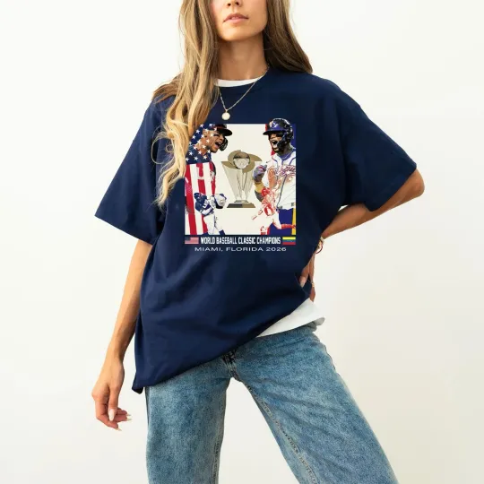 Discover USA and Venezuela Baseball 2026 World Baseball Classic Champions Tshirt