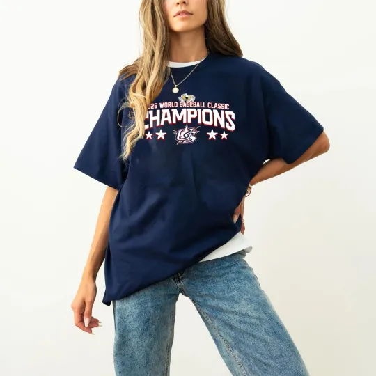 Discover 2026 World Baseball Classic USA Baseball Champions Tshirt