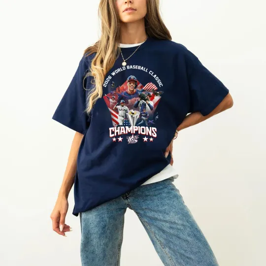 Discover USA Baseball 2026 World Baseball Classic Champions Tshirt