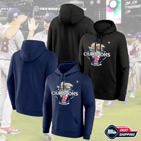 Discover 2026 World Baseball Classic Champions USA Team Hoodie